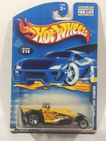 2000 Hot Wheels Super Comp Dragster Yellow Die Cast Toy Car Vehicle New in Package