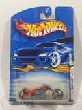 2000 Hot Wheels Blast Lane Motorcycle Orange Die Cast Toy Motorbike Vehicle New in Package