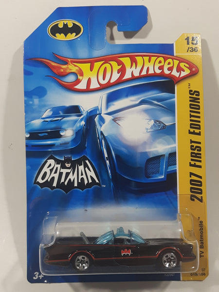 2007 Hot Wheels First Editions DC Comics Batman TV Batmobile Black Die Cast Toy Car Vehicle New in Package