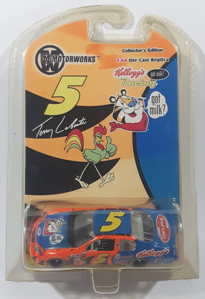 2003 Motorworks Collector's Edition Nascar #5 Terry Labonte Kellogg's Racing Delphi Bright Orange and Blue 1:64 Scale Die Cast Toy Race Car Vehicle New in Package