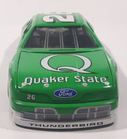 1991 Revell Racing NASCAR #26 Brett Bodine Ford Thunderbird Quaker State Green 1/24 Scale Die Cast Toy Car Vehicle with Opening Hood