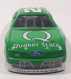 1991 Revell Racing NASCAR #26 Brett Bodine Ford Thunderbird Quaker State Green 1/24 Scale Die Cast Toy Car Vehicle with Opening Hood
