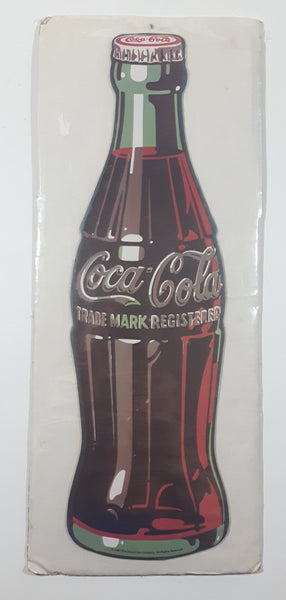 1991 The Coca Cola Company Bottle Shaped 4 3/4" x 15 3/4" Cardboard Sign