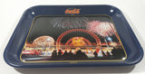 Vintage 1986 Enjoy Coca Cola Expo 86 Fireworks Dark Blue Metal Beverage Serving Tray