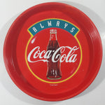 Always Coca Cola Red 13 1/4" Round Metal Beverage Serving Tray