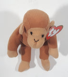 1993 Ty Beanie Babies Bongo The Monkey Stuffed Plush Toy New with Tags