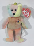 2001 Ty Beanie Babies Jingle Beanies Peace Stuffed Plush Toy New with Tags