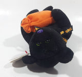 2008 Ty Beanie Babies Halloween Trickster The Black Bear Stuffed Plush Toy New with Tags