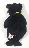 2008 Ty Beanie Babies Halloween Trickster The Black Bear Stuffed Plush Toy New with Tags