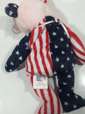 1999 Ty Beanie Babies Spangled The Bear Pink Plush Stuffed Animal Toy New with Tags