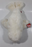 2002 Ty Classic Beanie Babies Flippers Baby Seal White 15" Long Plush Stuffed Animal Toy New with Tags