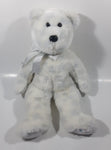 2000 Ty Beanie Buddies The Beginning White Teddy Bear 12" Tall Plush Stuffed Animal Toy