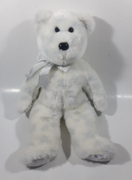 2000 Ty Beanie Buddies The Beginning White Teddy Bear 12" Tall Plush Stuffed Animal Toy