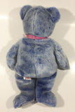 2001 Ty Beanie Buddy Periwinkle Blue Teddy Bear 13" Tall Plush Stuffed Animal Toy New with Tags