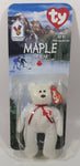 1999 McDonald's Ty Beanie Babies Maple The Bear White 5" Tall Plush Stuffed Animal Toy New in Package