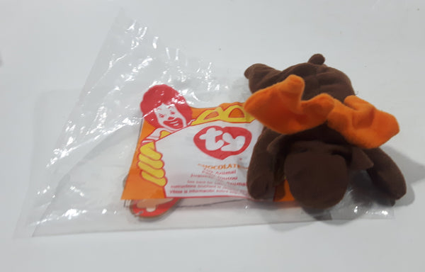 1996 McDonald's Ty Beanie Babies Chocolate The Moose Stuffed Plush Toy New with Tags and Opened Package