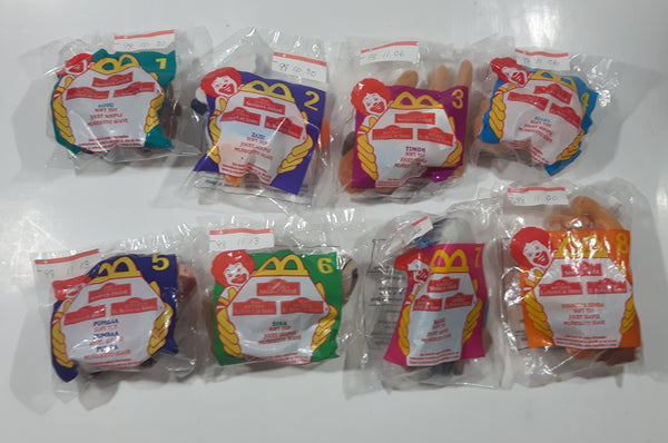 Set of 8 1998 Ty Beanie Babies The Lion King Stuffed Plush Toys New in Package