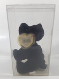 1996 Ty Beanie Babies Scottie The Black Dog Stuffed Plush Toy New with Tags in Display Case