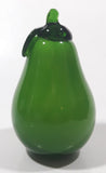 Vintage Art Glass Fruit Green Pear 4 1/2" Tall Ornament