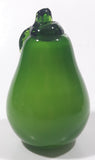 Vintage Art Glass Fruit Green Pear 4 1/4" Tall Ornament