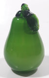 Vintage Art Glass Fruit Green Pear 4 1/4" Tall Ornament
