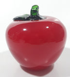 Vintage Art Glass Fruit Red Apple 3 1/2" Tall Ornament