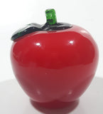 Vintage Art Glass Fruit Red Apple 3 1/2" Tall Ornament