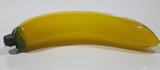 Vintage Art Glass Fruit Yellow Banana 7 1/2" Long Ornament