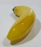 Vintage Art Glass Fruit Yellow Banana 7 1/2" Long Ornament