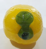 Vintage Art Glass Fruit Yellow Lemon 5" Tall Ornament