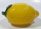 Vintage Art Glass Fruit Yellow Lemon 5" Tall Ornament