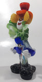 Vintage Murano Clown 7 1/2" Tall Art Glass Ornament