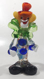 Vintage Murano Clown 7 1/2" Tall Art Glass Ornament