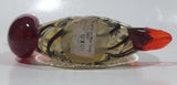 Vintage Murano Clear Red Brown White Snail 7" Long Art Glass Ornament