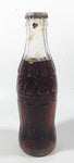 Vintage Coca-Cola 7 3/4" Tall 6oz Embossed Clear Glass Soda Pop Bottle Full Unopened