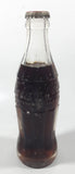 Vintage Coca-Cola 7 3/4" Tall 6oz Embossed Clear Glass Soda Pop Bottle Full Unopened
