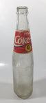 Vintage Coca-Cola Coke 45 Cent 9 1/2" Tall 355ml Paper Label Thumbprint Blurred Glass Soda Pop Bottle