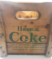 Vintage 1974 Drink Coca Cola Have A Coke Wood Pop Bottle Crate