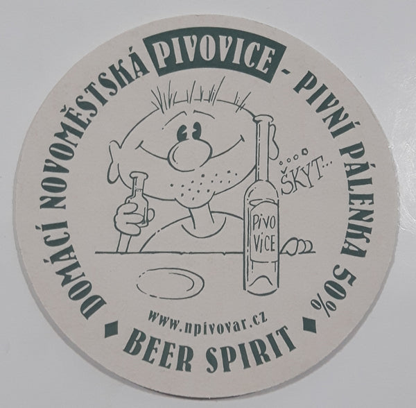 1993 to 2013 Novomestsky Pivovar s.r.o. Novomestsky Lezak Nefiltrovane Pivo S Kvasnicemi Beer Spirit 4 1/8" Paper Beverage Drink Coaster