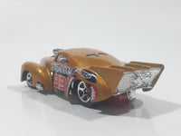 2004 Hot Wheels Smashville '41 Willys Smash Mouth Gold Die Cast Toy Hot Rod Car Vehicle