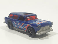 2009 Hot Wheels Heat Fleet Chevy Nomad Dark Blue Die Cast Toy Station Wagon Car Vehicle