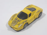 2005 Hot Wheels Enzo Ferrari Yellow Die Cast Toy Super Car Vehicle