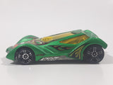 2010 Hot Wheels Race World Cave Sinistra Satin Metallic Green Die Cast Toy Car Vehicle