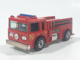 1982 Hot Wheels Fire Eater Red Fire Truck Die Cast Toy Car Vehicle - BW - Blue Lights