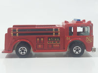 1982 Hot Wheels Fire Eater Red Fire Truck Die Cast Toy Car Vehicle - BW - Blue Lights