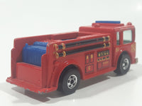 1982 Hot Wheels Fire Eater Red Fire Truck Die Cast Toy Car Vehicle - BW - Blue Lights