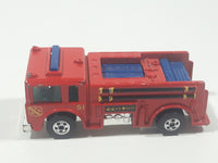 1982 Hot Wheels Fire Eater Red Fire Truck Die Cast Toy Car Vehicle - BW - Blue Lights