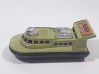 Vintage 1972 Lesney Matchbox Superfast Hovercraft No. 72 & 2 Green and Tan Die Cast Toy Watercraft Boat Rescue Emergency Vehicle Made in England