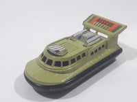 Vintage 1972 Lesney Matchbox Superfast Hovercraft No. 72 & 2 Green and Tan Die Cast Toy Watercraft Boat Rescue Emergency Vehicle Made in England