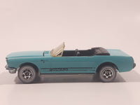 1987 Hot Wheels '65 Mustang Convertible Turquoise Die Cast Toy Car Vehicle with Opening Hood